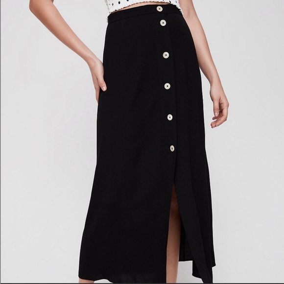 Wilfred Amelie High Rise Button Front Midi Skirt - Picture 2 of 10